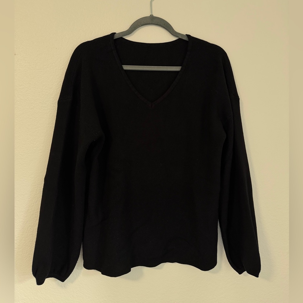 Black V-Neck Sweater